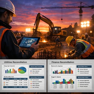 Construction Site Dusk with Floodlights and Digital Planning-1